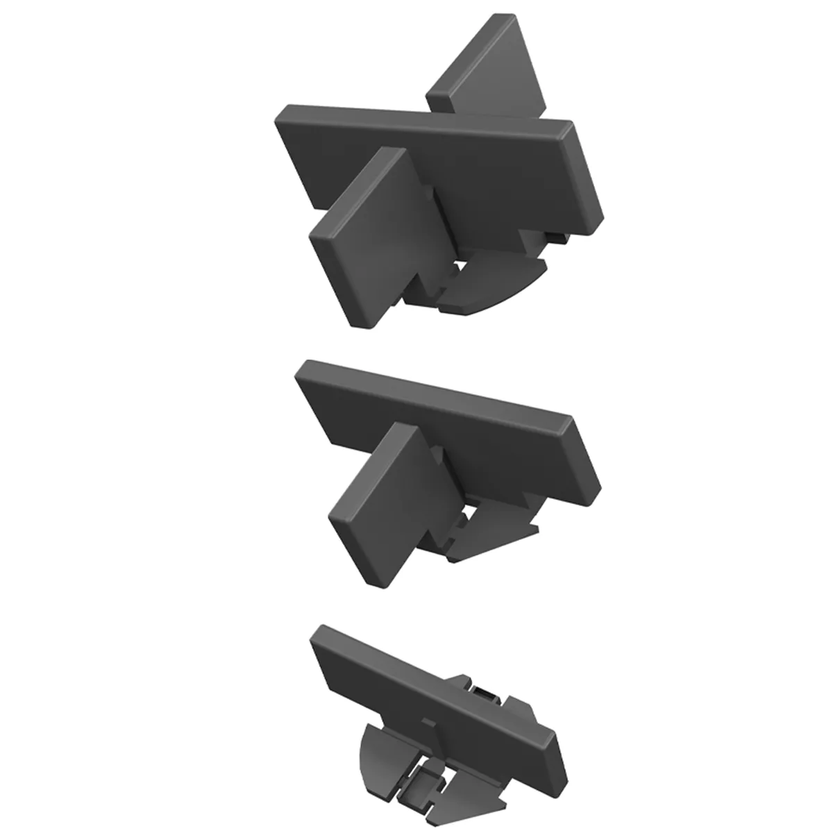 Fogkryss för aluminiumskena 4mm svart 500 st Fogkryss för aluminiumskena 4mm svart 500 st