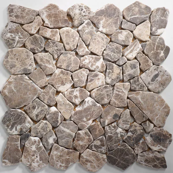 Prov Mosaik Natursten Marmor Brutna Castanao