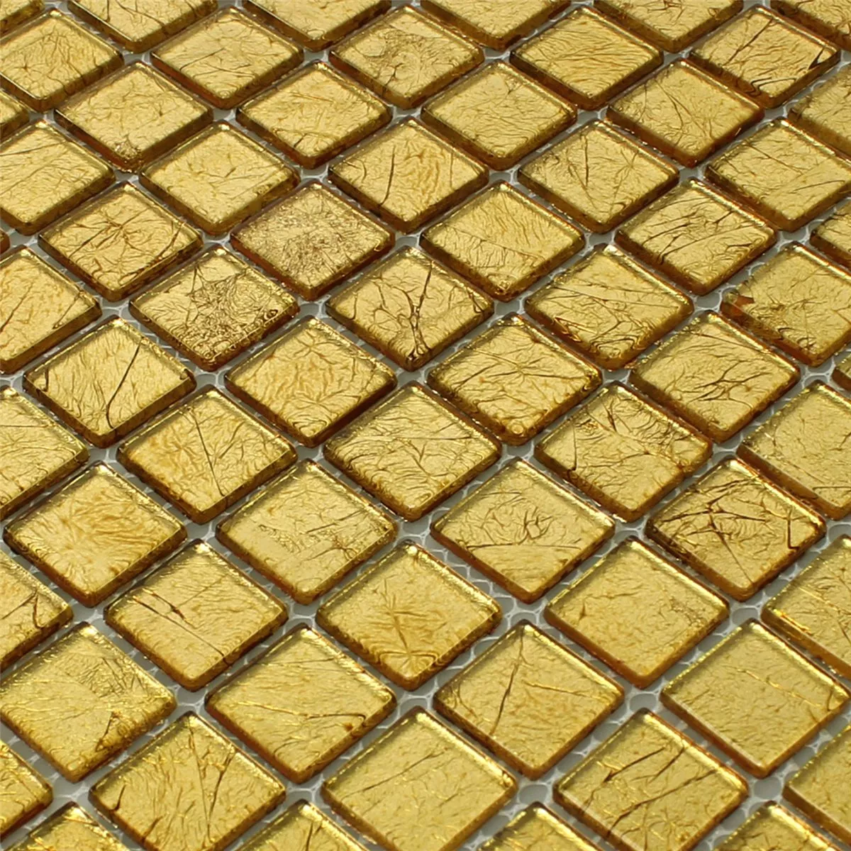 Glasmosaik Crystal Guld Struktur