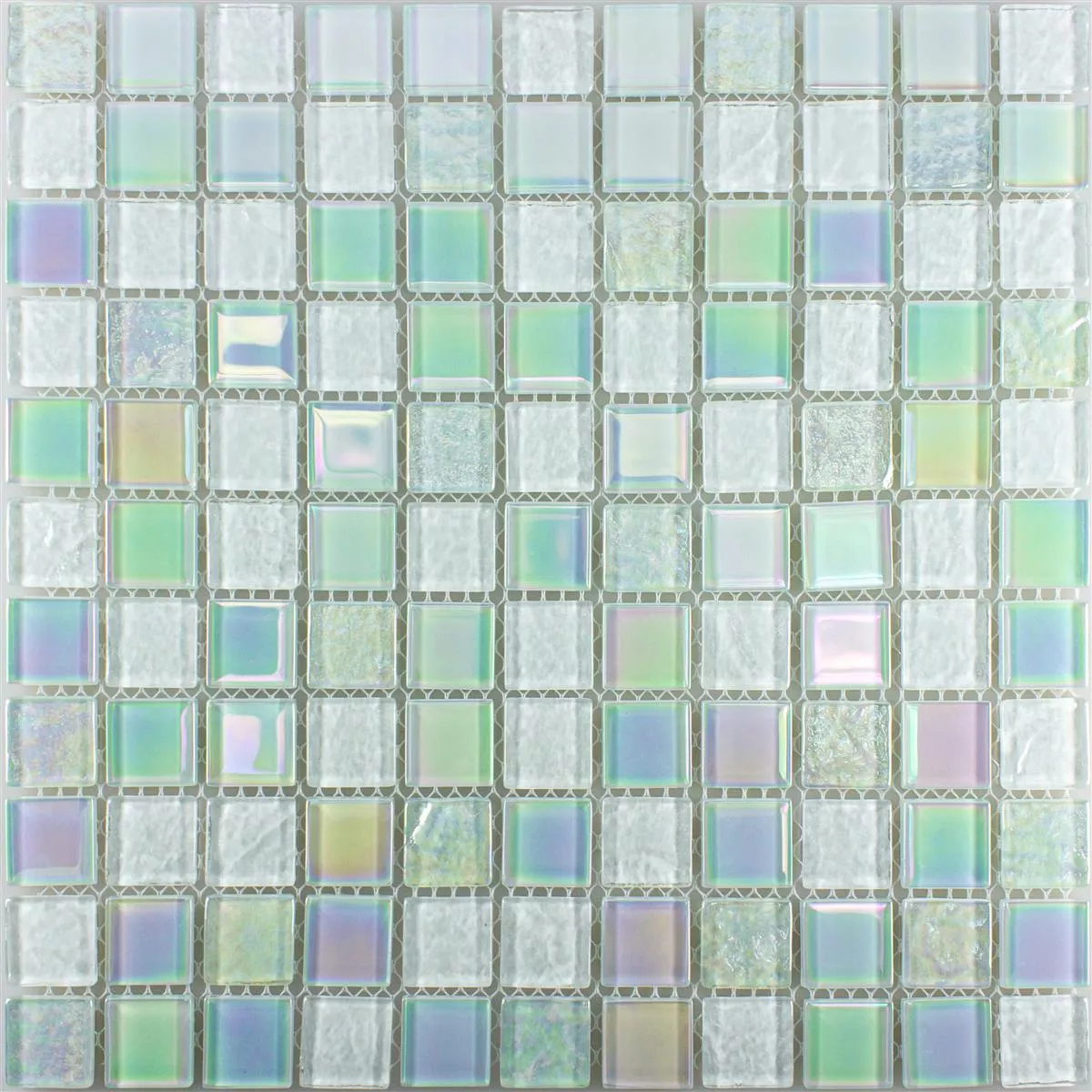 Glasmosaik Plattor Pärlemor Effekt Manor Vit