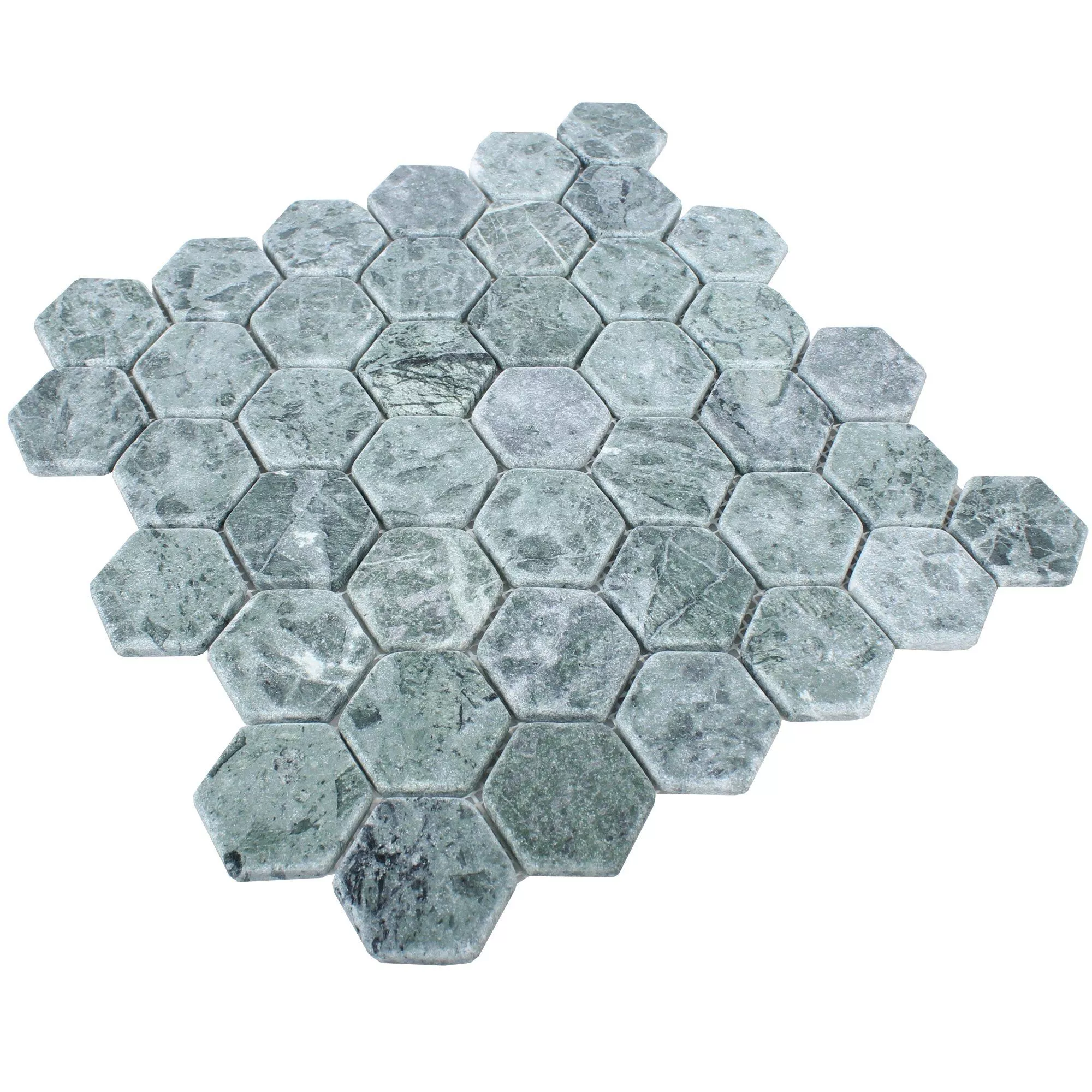 Prov Mosaik Marmor Wutach Hexagon Grön Verde