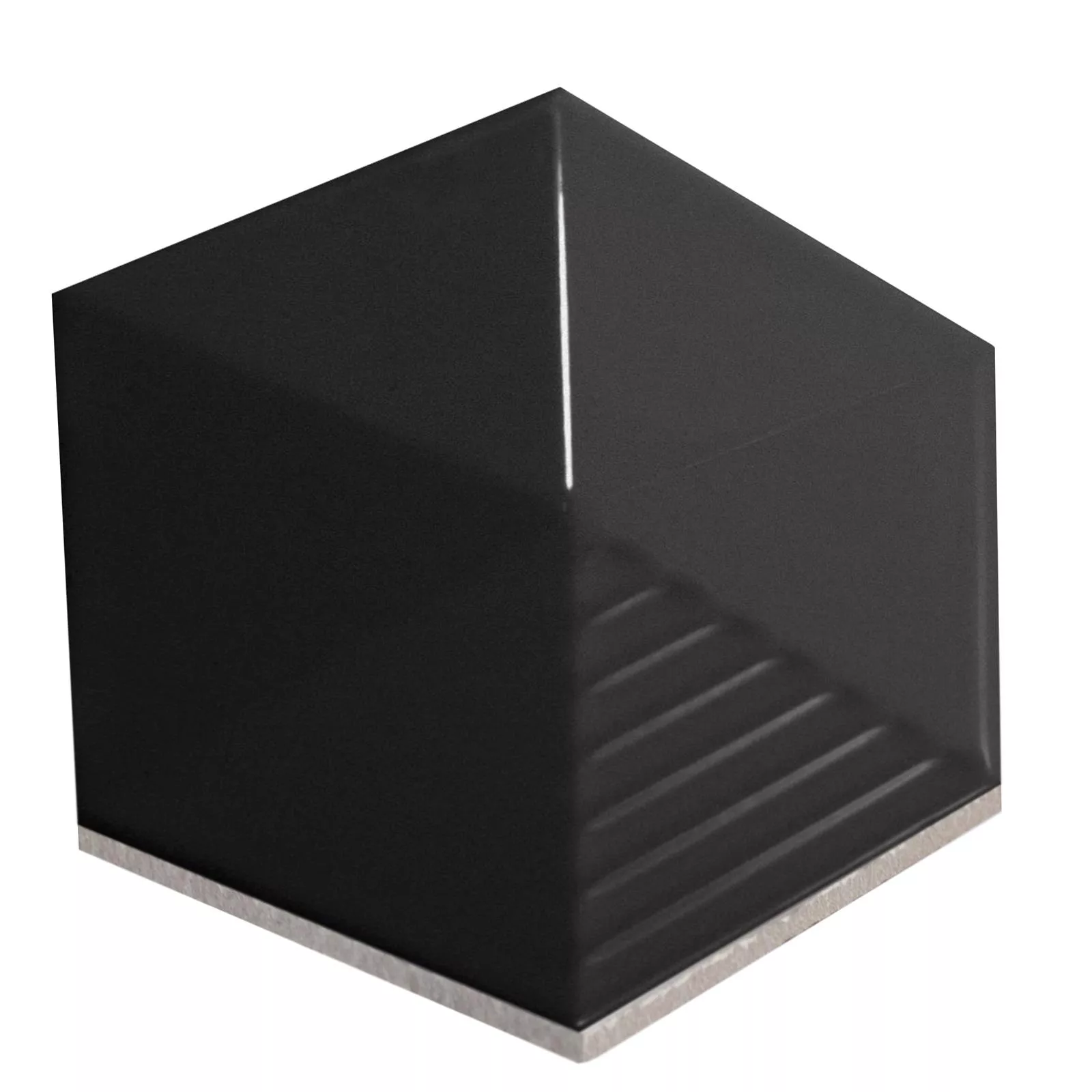 Prov Kakel Rockford 3D Hexagon 12,4x10,7cm Svart