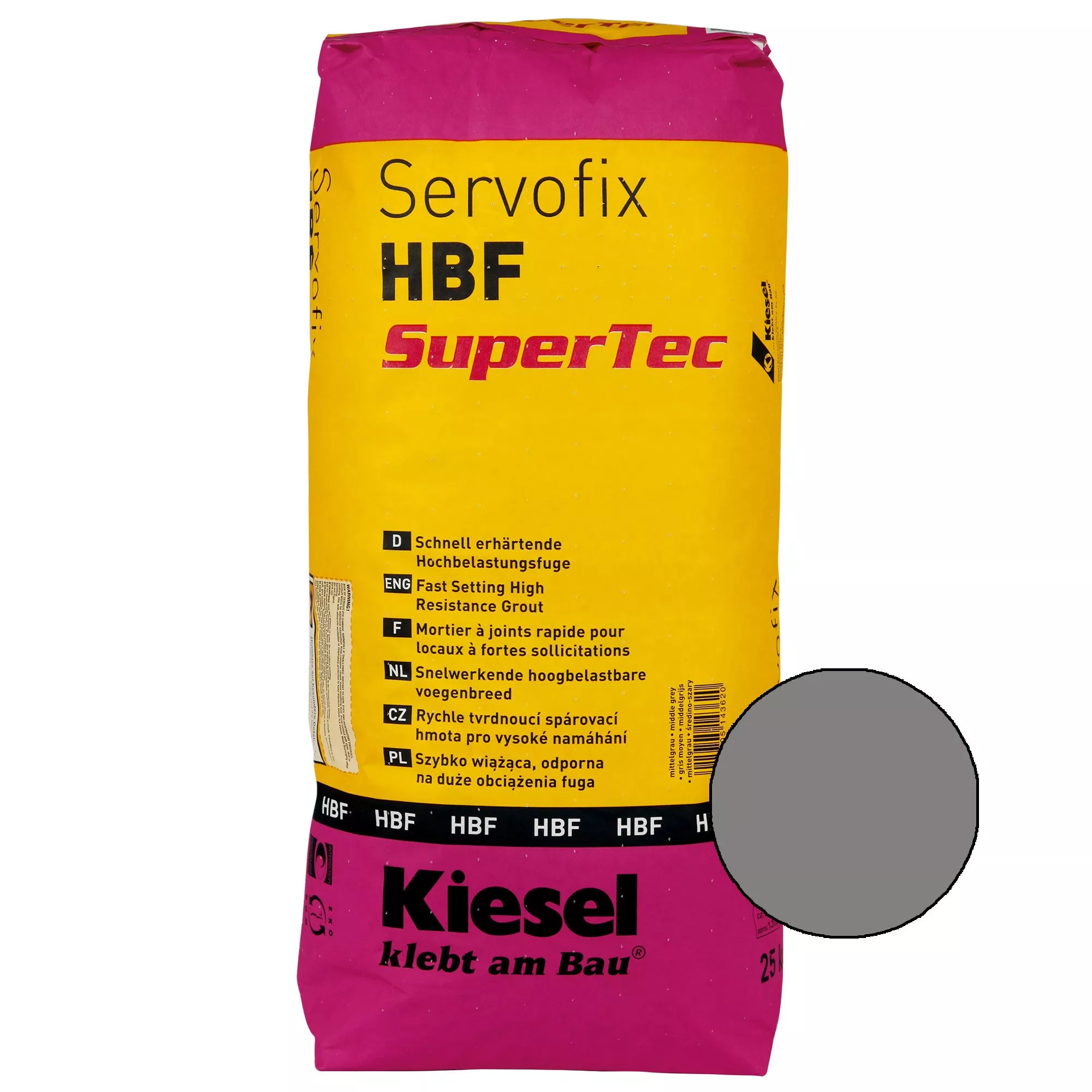 Kiesel Servofix HBF SuperTec Mellangrå 25KG Kiesel Servofix HBF SuperTec Mellangrå 25KG