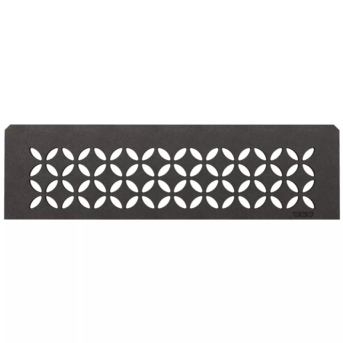 Nischvägghylla Schlüter rektangulär 30x8,7cm blommig antracit