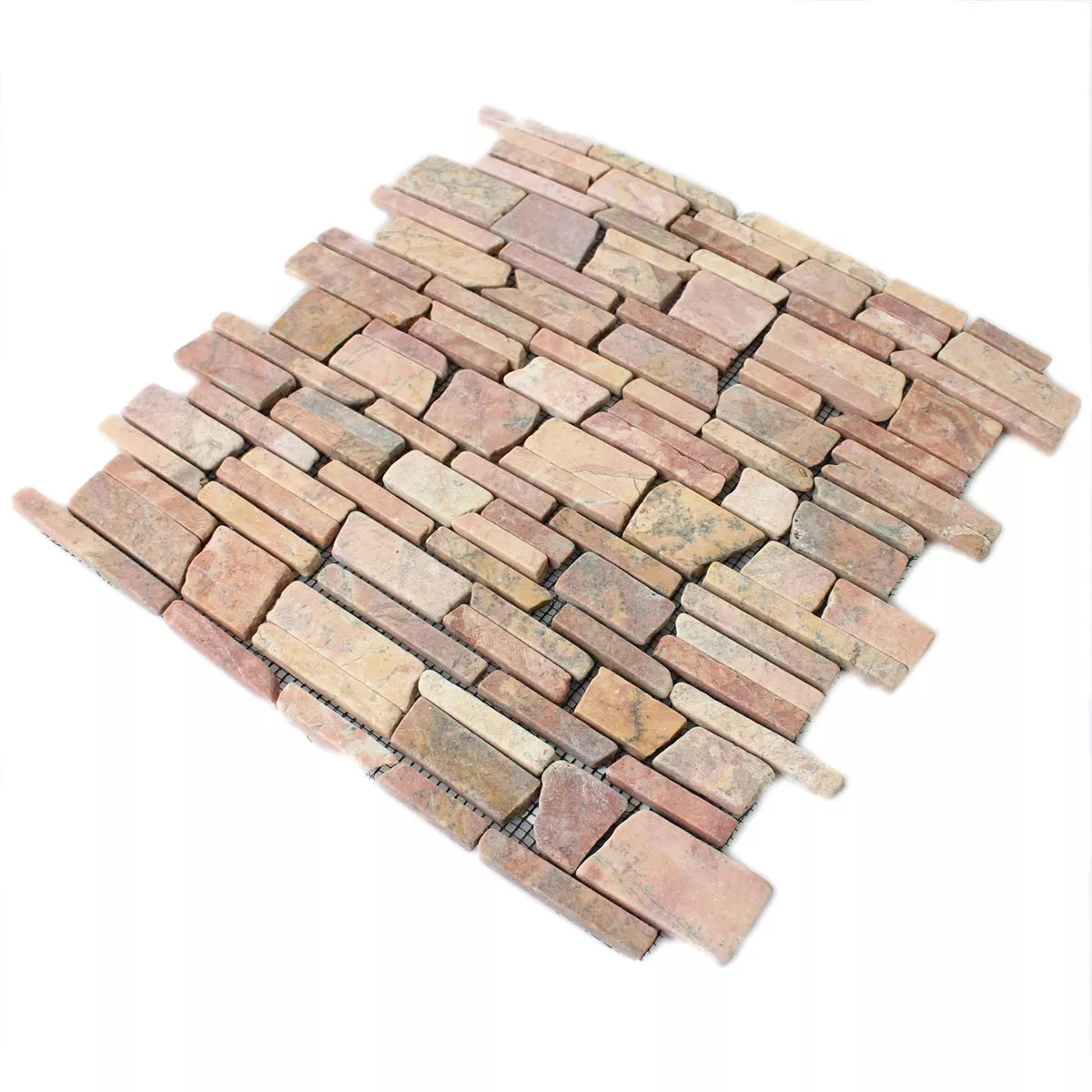 Prov Mosaik Marmor Natursten Brick Rosso Verona