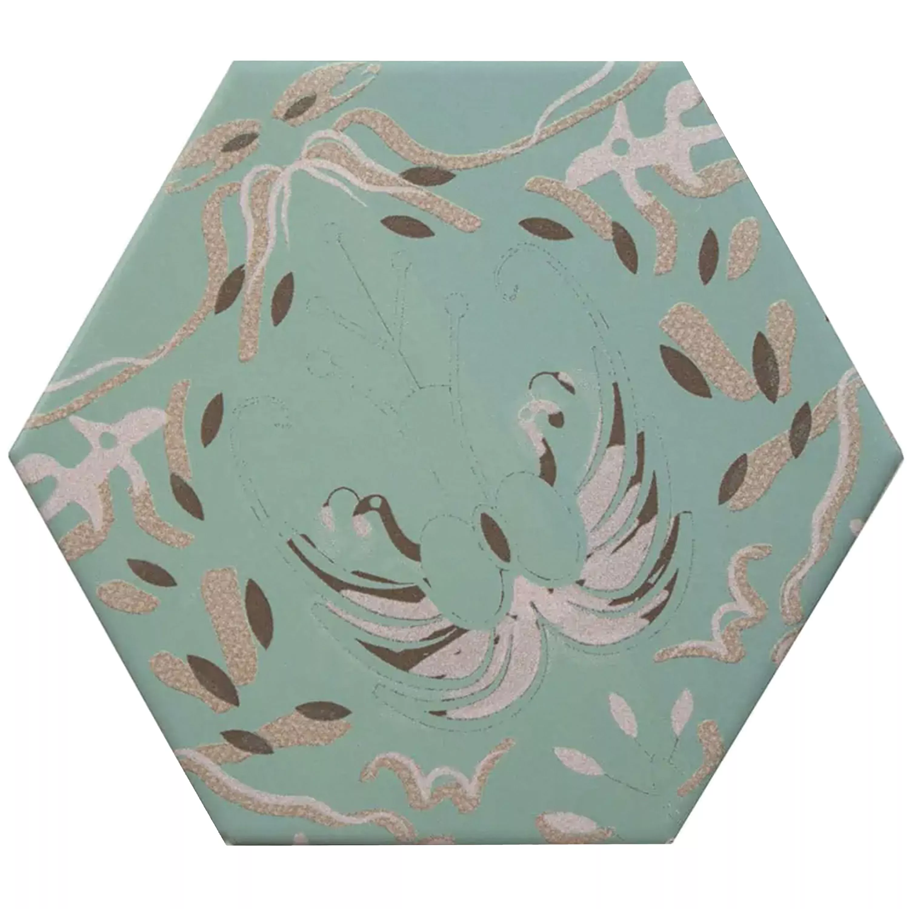 Stengods Plattor Modena Hexagon Decor 5