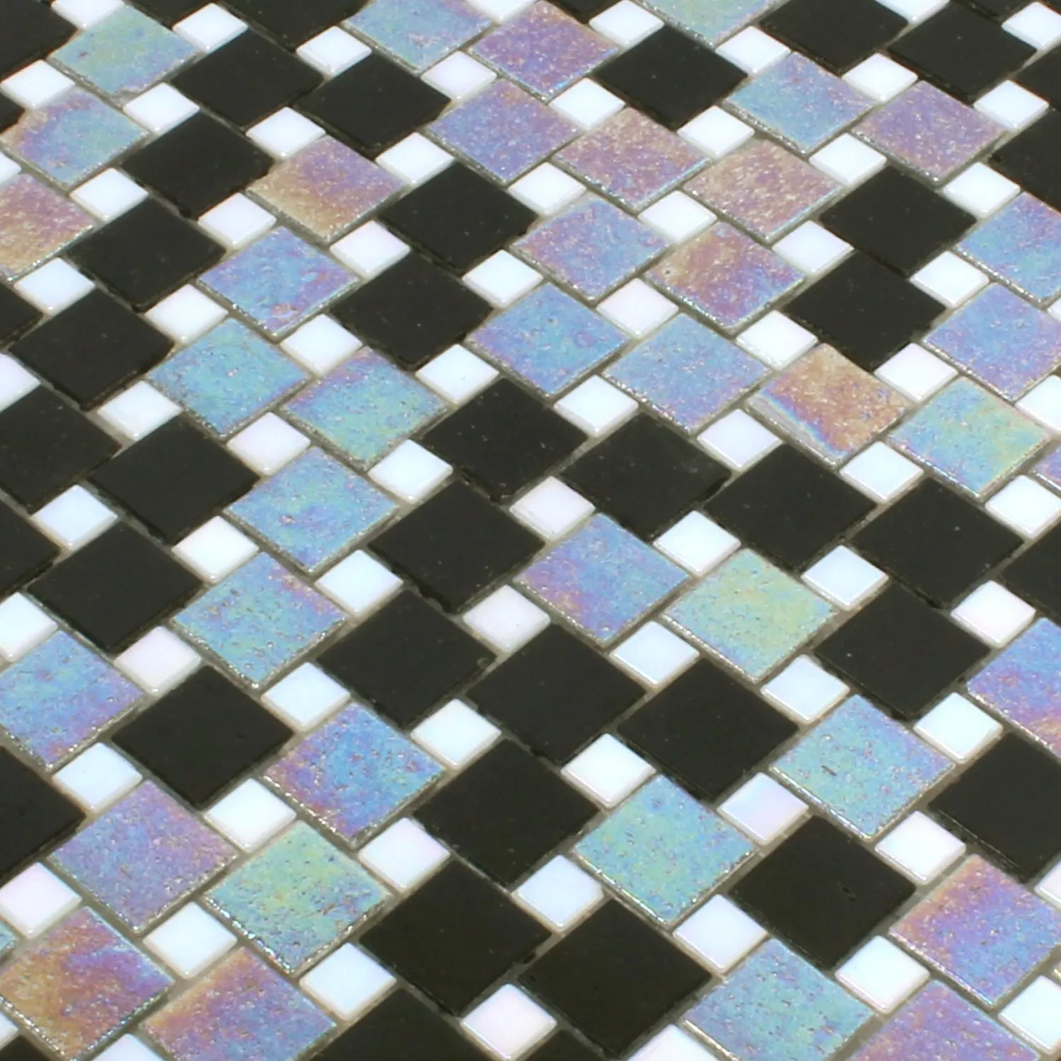 Mosaik Glas Tahiti Grå Svart