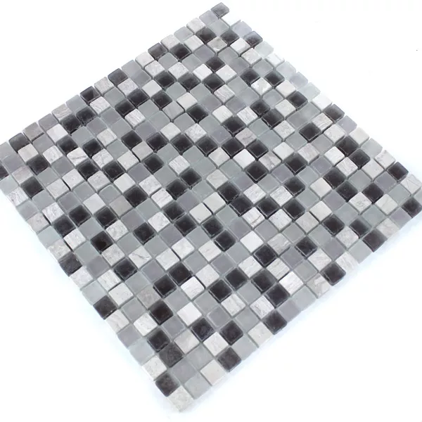 Mosaik Glas Marmor 15x15x8mm Lila Mix