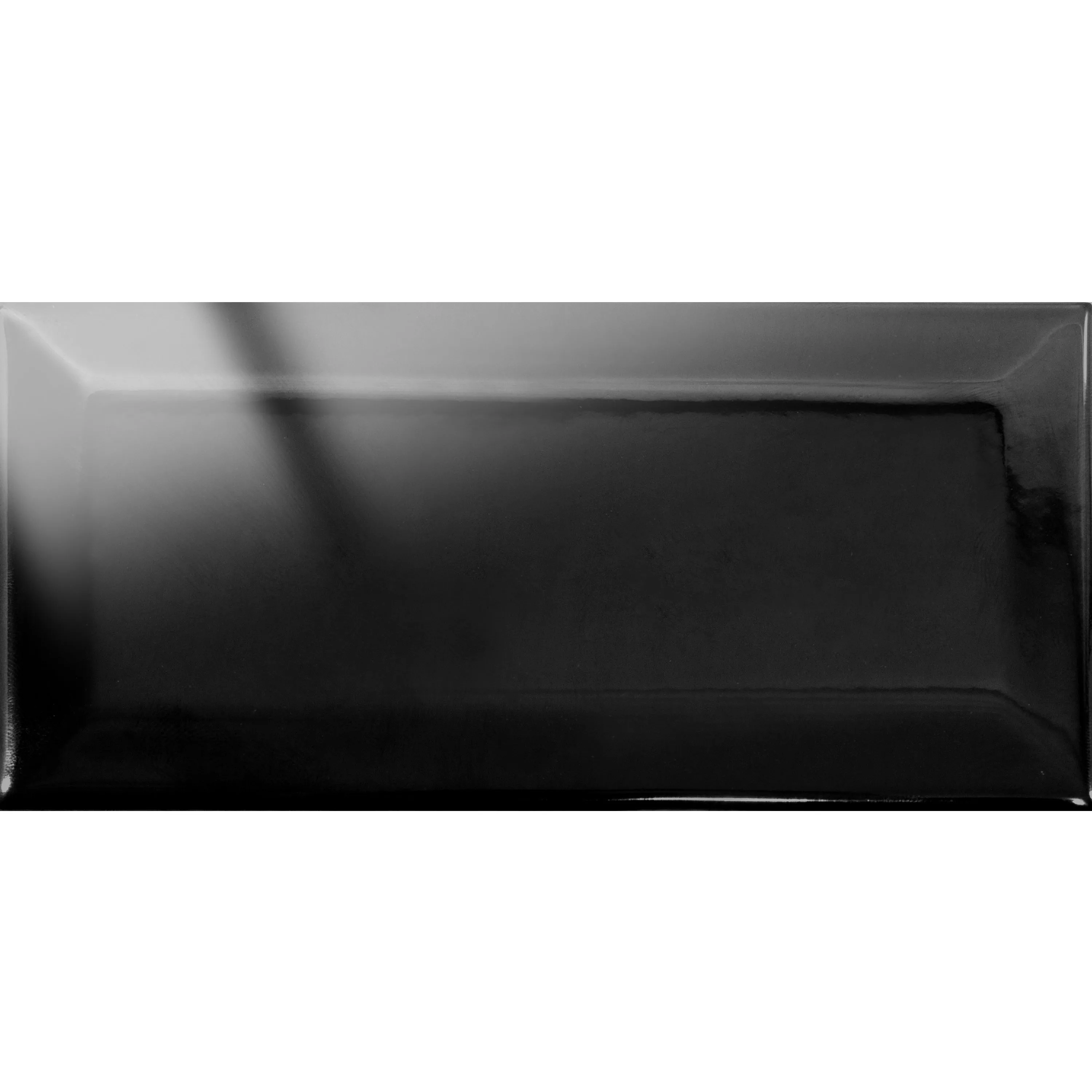 Metro Kakel Heliopolis Med Fasett Svart 7,5x15cm Metro Kakel Heliopolis Med Fasett Svart 7,5x15cm