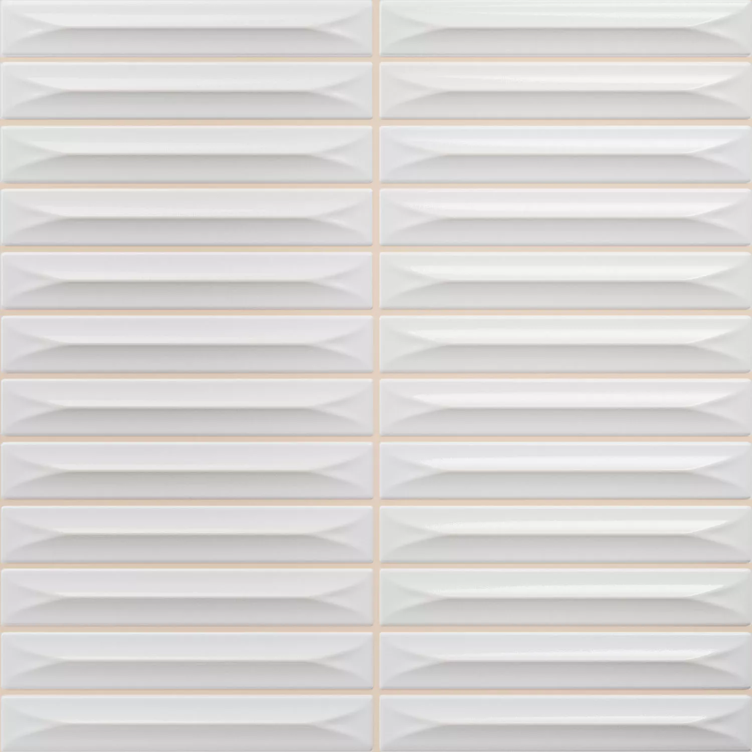 Bevel Vit Glänsande Sticka 20x20 cm