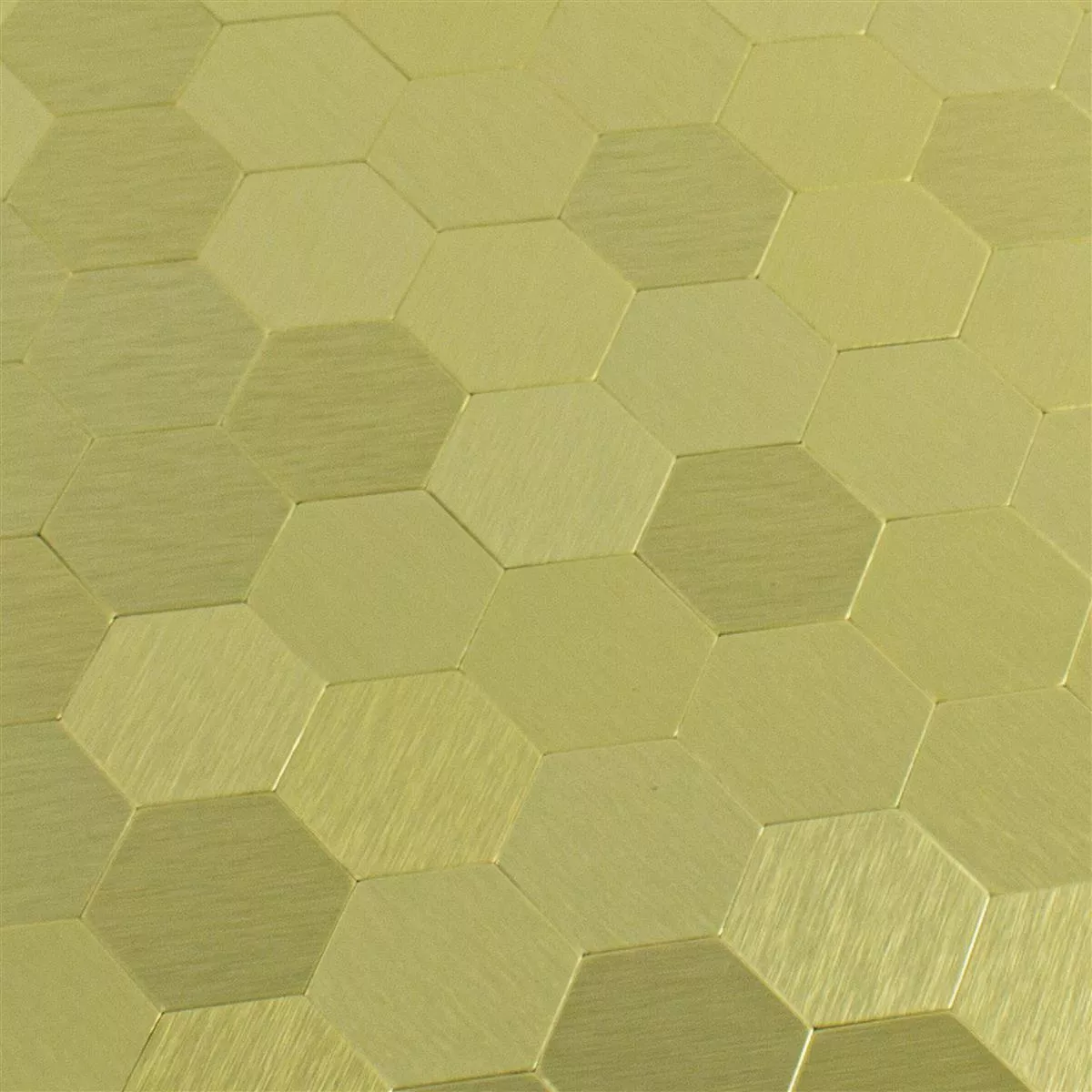Mosaik Metall Självhäftande Vryburg Guld Hexagon