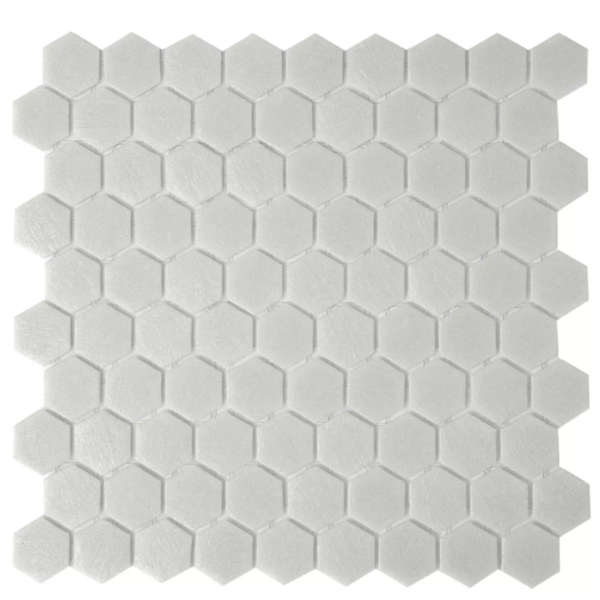 Glasmosaik Plattor Trend-Vi Hexagon 150 Ljusgrå