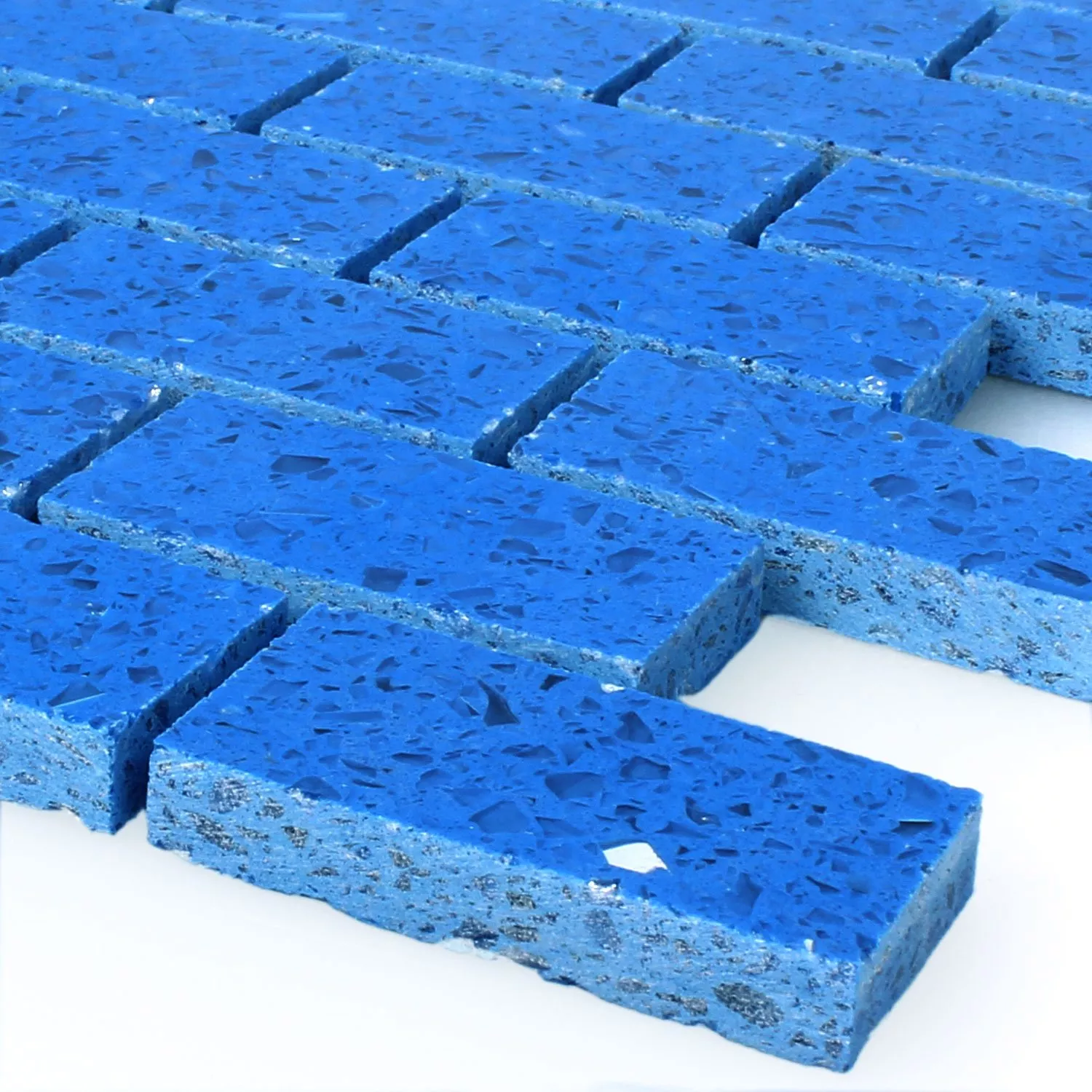 Mosaik Resin Kvarts Natursten Blå Mosaik Resin Kvarts Natursten Blå