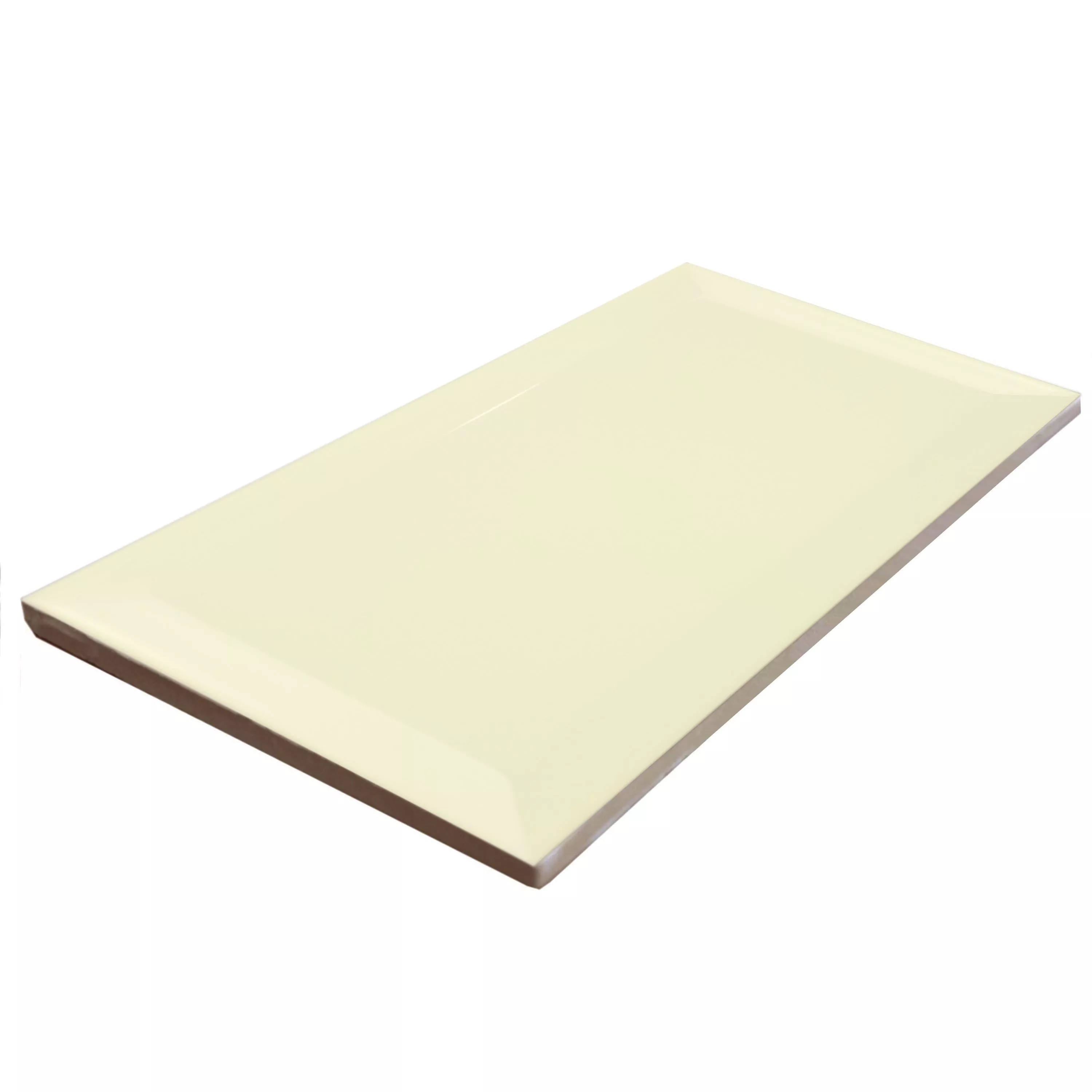 Prov Metro Kakel Brussel Med Fasett 10x20x0,7cm Crema Joy