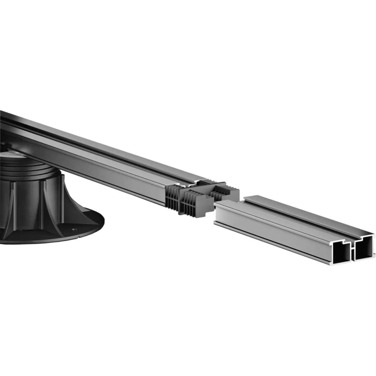 Aluminiumskena för läggning av terrassplattor Aluminiumskena för läggning av terrassplattor