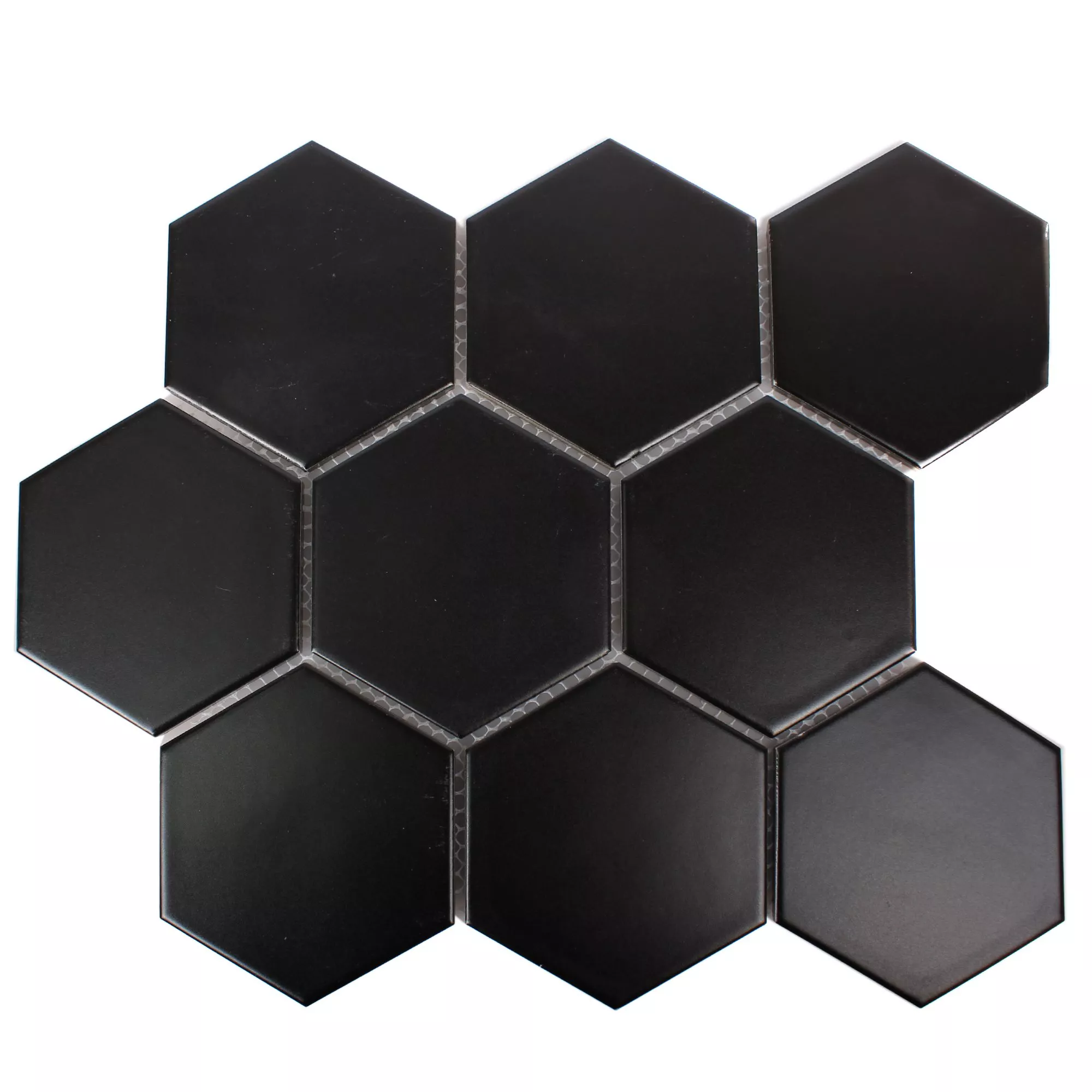 Keramik Mosaik Hexagon Salamanca Svart Matt H95