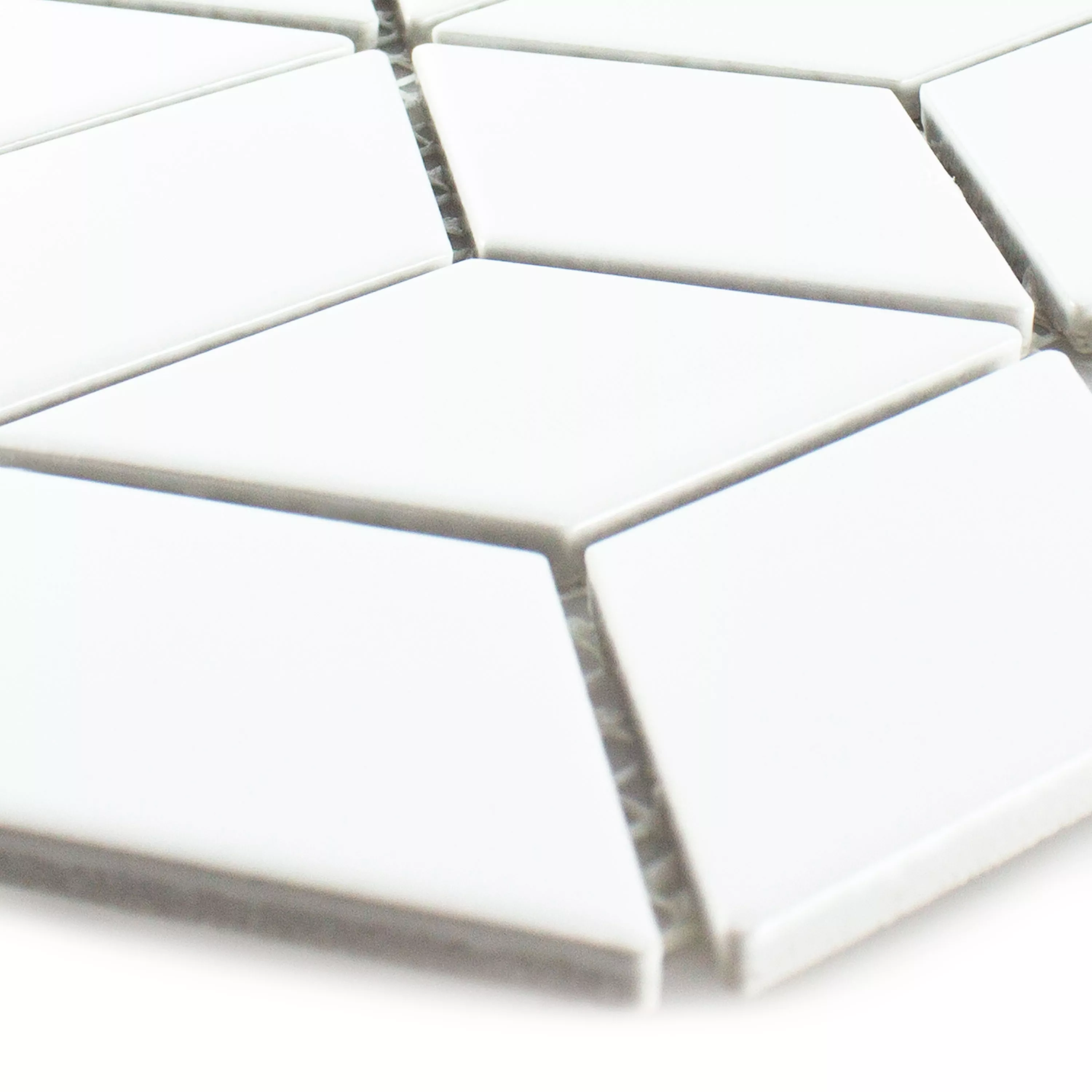 Keramik Mosaik Cavalier 3D Tärning Matt Vit