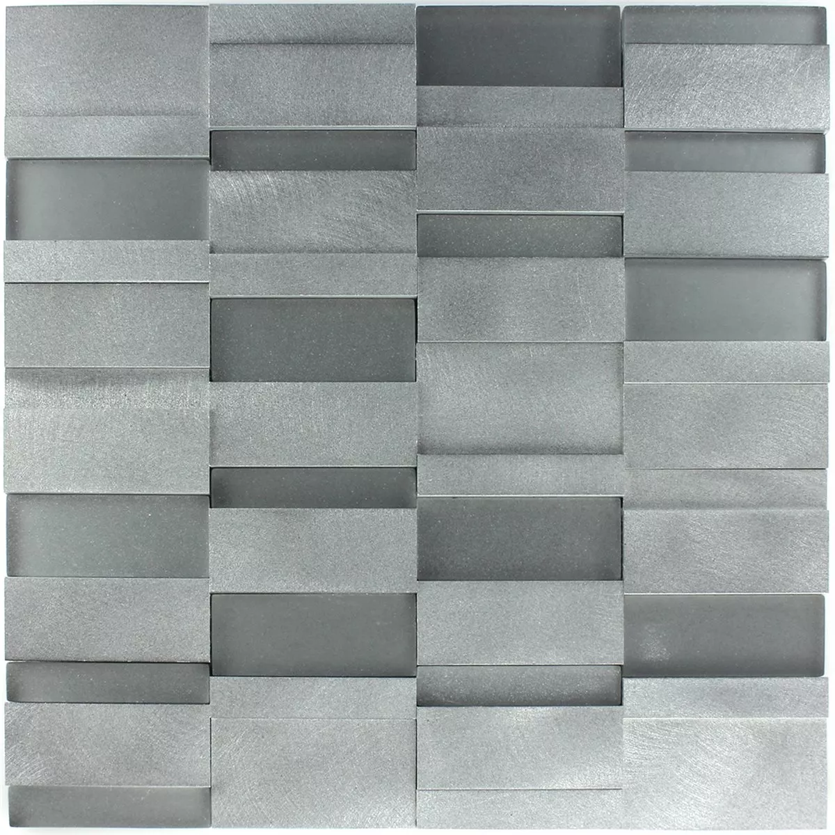 Prov Mosaik Glas Metall Silver Mix