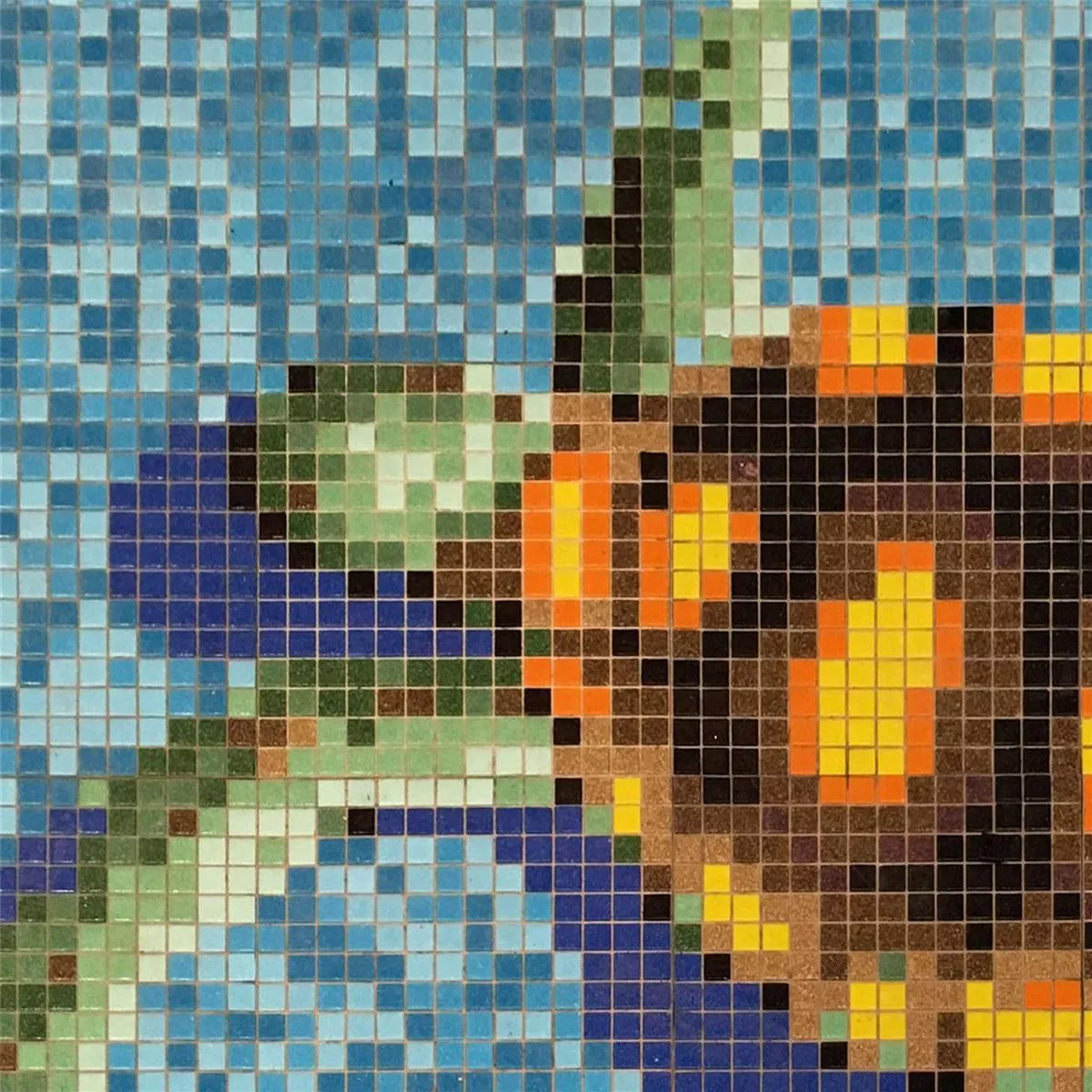 Simbassäng Mosaik Turtle Klistra På Papper