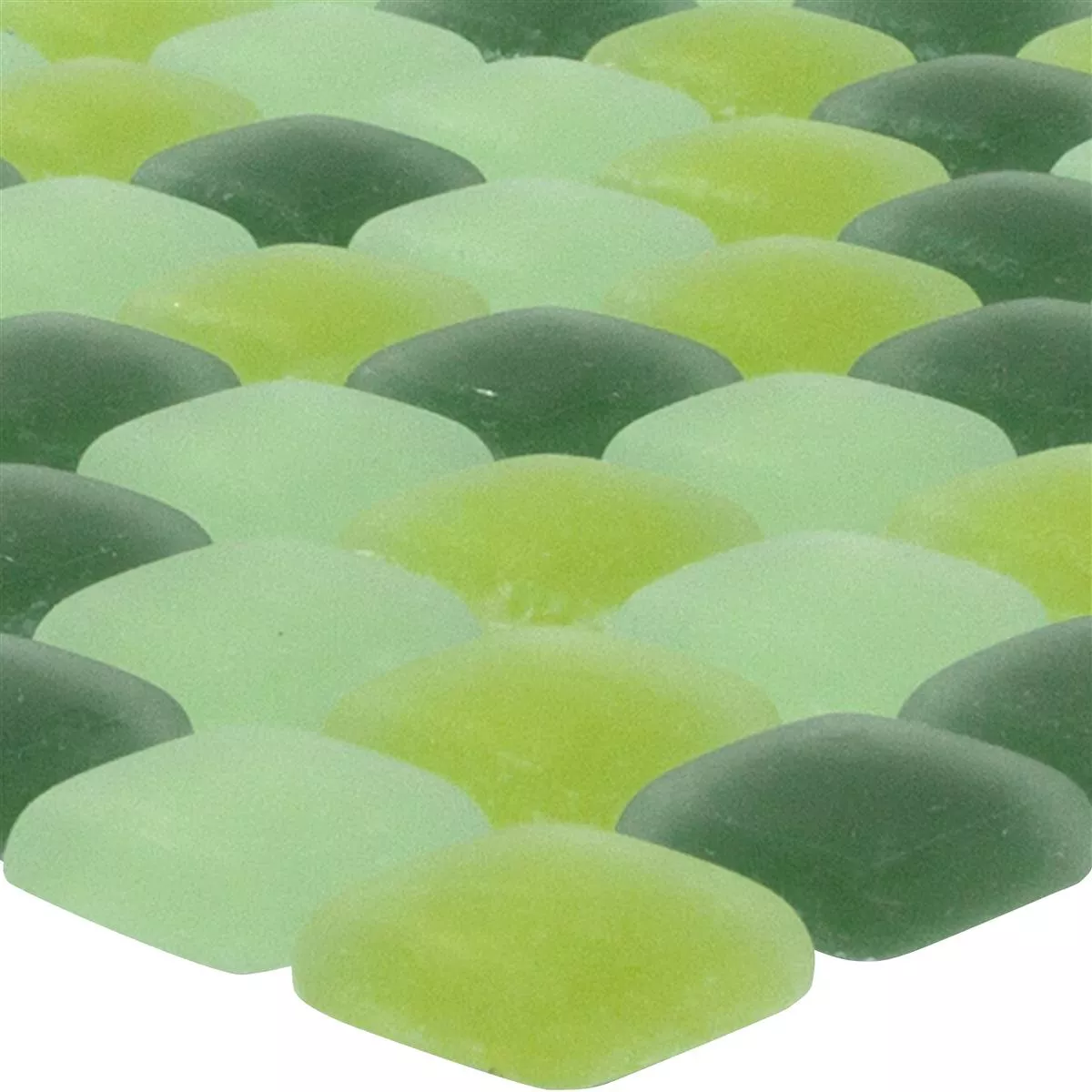 Glasmosaik Plattor Ponterio Frosted Grön Mix Glasmosaik Plattor Ponterio Frosted Grön Mix
