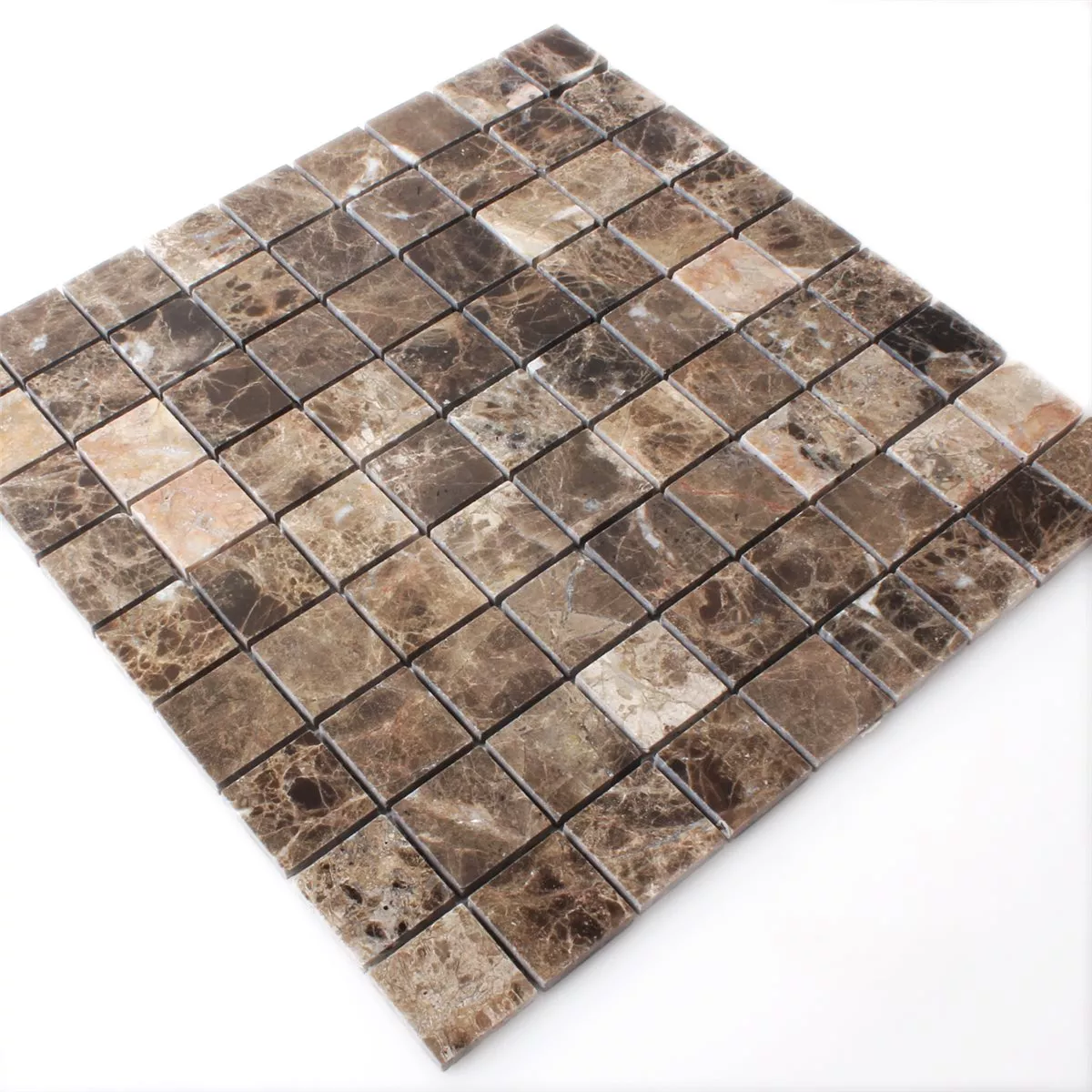 Mosaik Marmor Emprador Brun 32x32mm