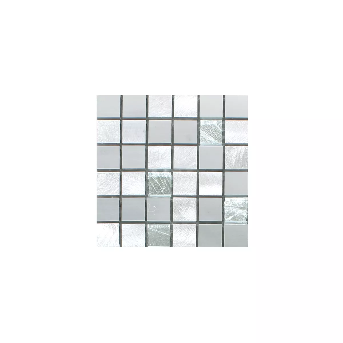 Prov Mosaik Lissabon Aluminium Glas Mix Silver