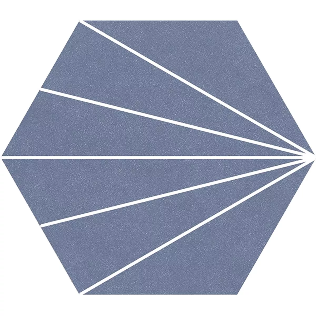 Stengods Plattor Millennium Hexagon 3D Optik Blå 22,5 x 25,9cm 