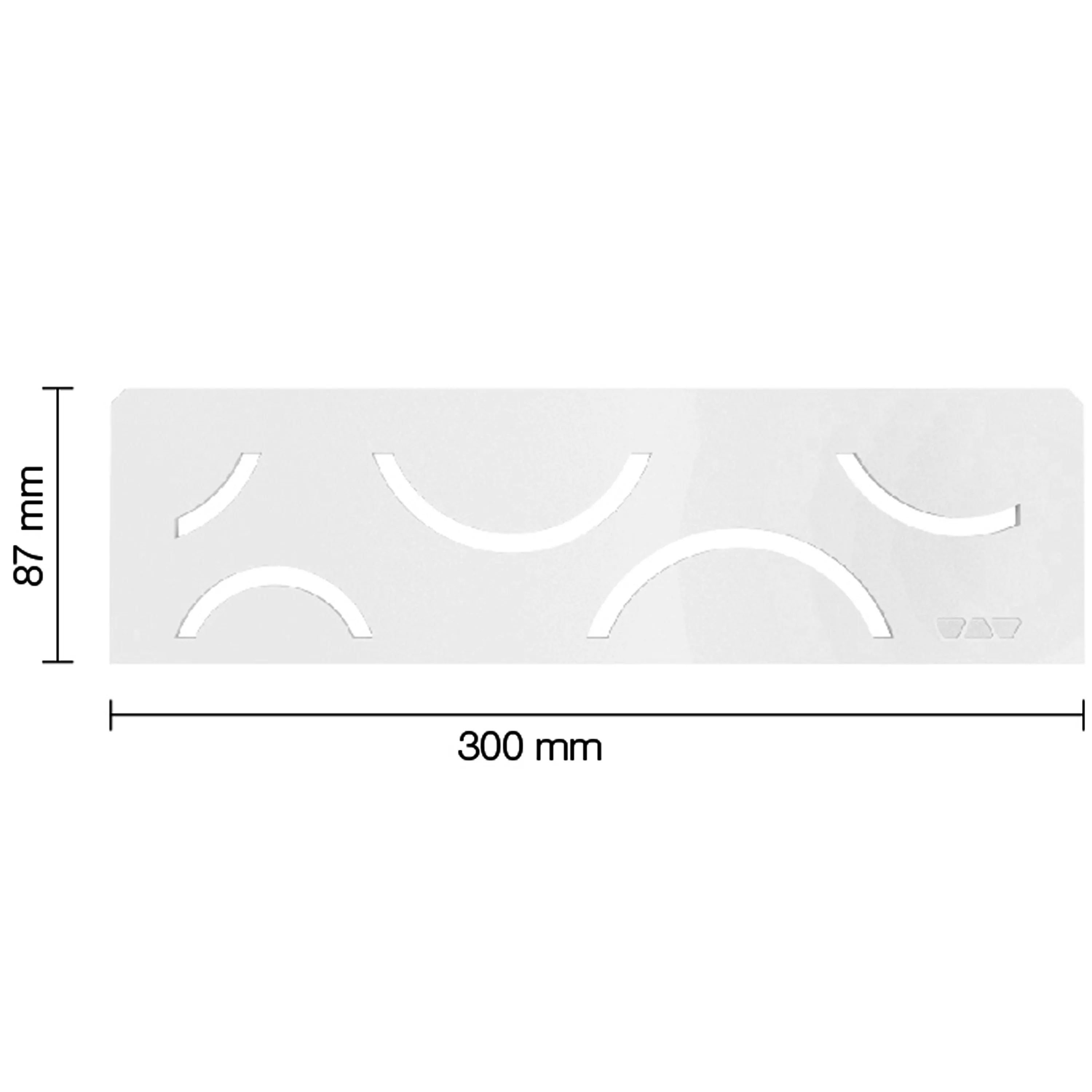 Nisch vägghylla Schlüter rektangel 30x8,7cm Curve vit