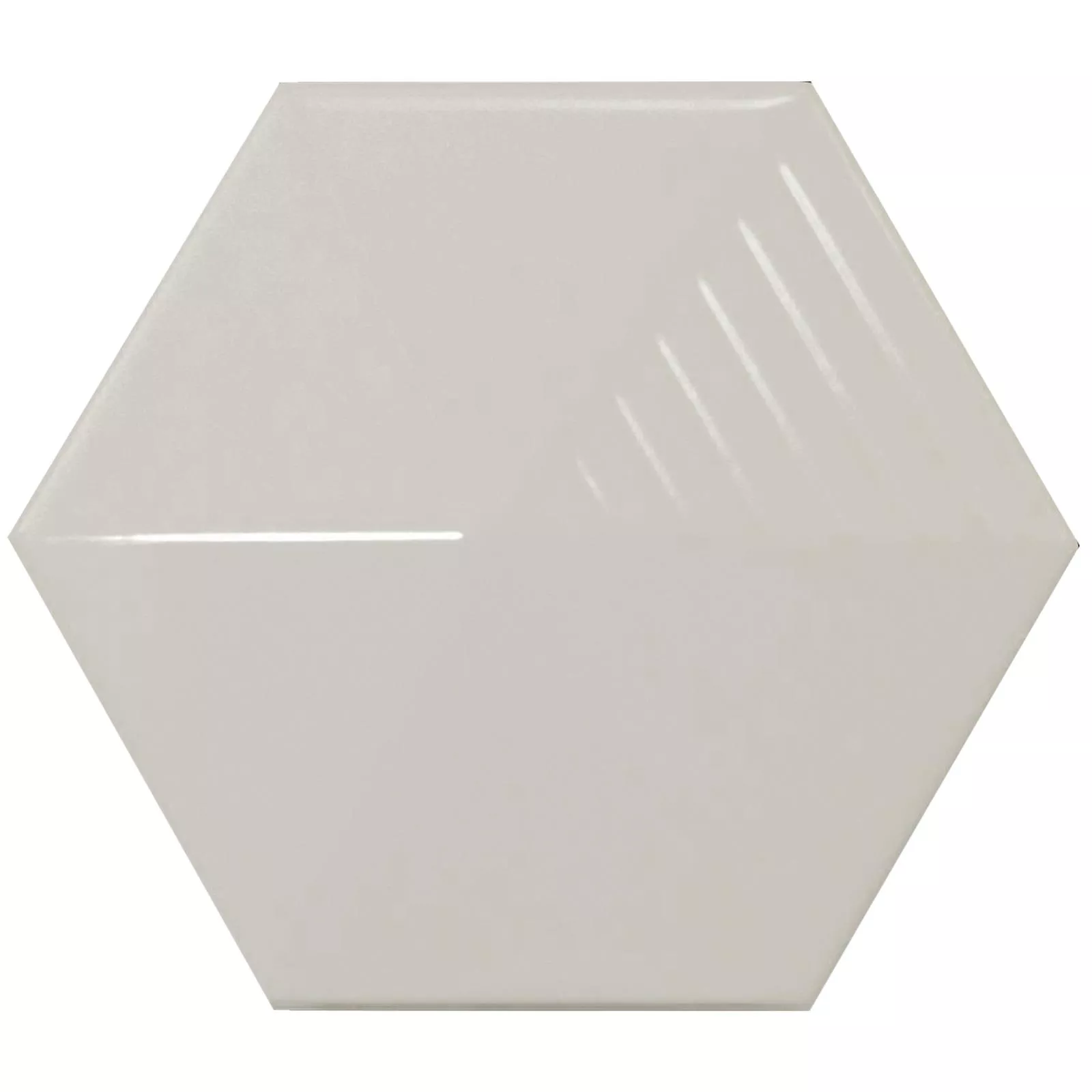 Prov Kakel Rockford 3D Hexagon 12,4x10,7cm Ljusgrå
