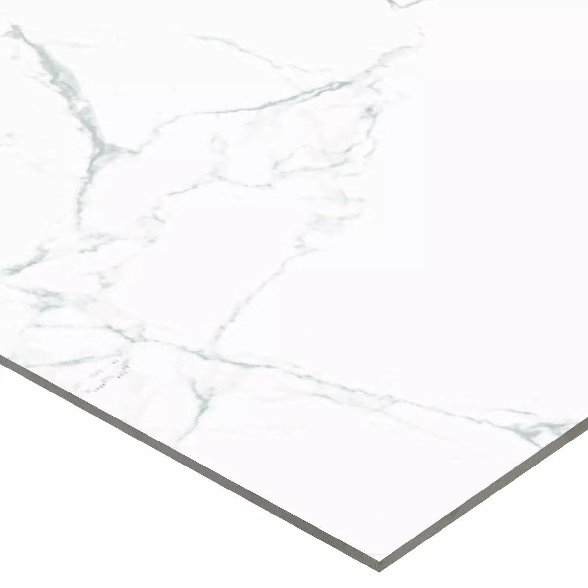 Klinker Ampezzo Calacatta Marmor Optik Vit Grå Polerad Glänsande 60x120cm