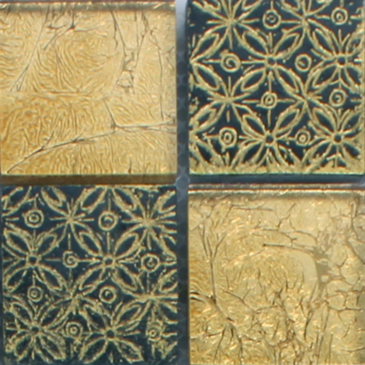 Prov Mosaik Glas Natursten Friesia Gold