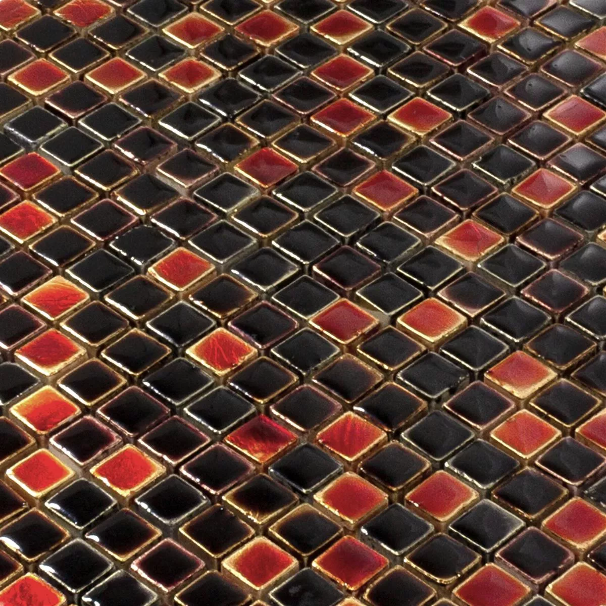 Natursten Mosaik Firestone Röd Mix