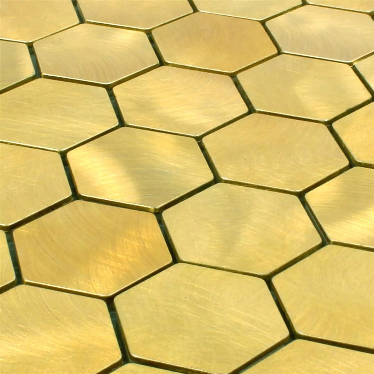 Mosaik Aluminium Manhatten Hexagon Gold