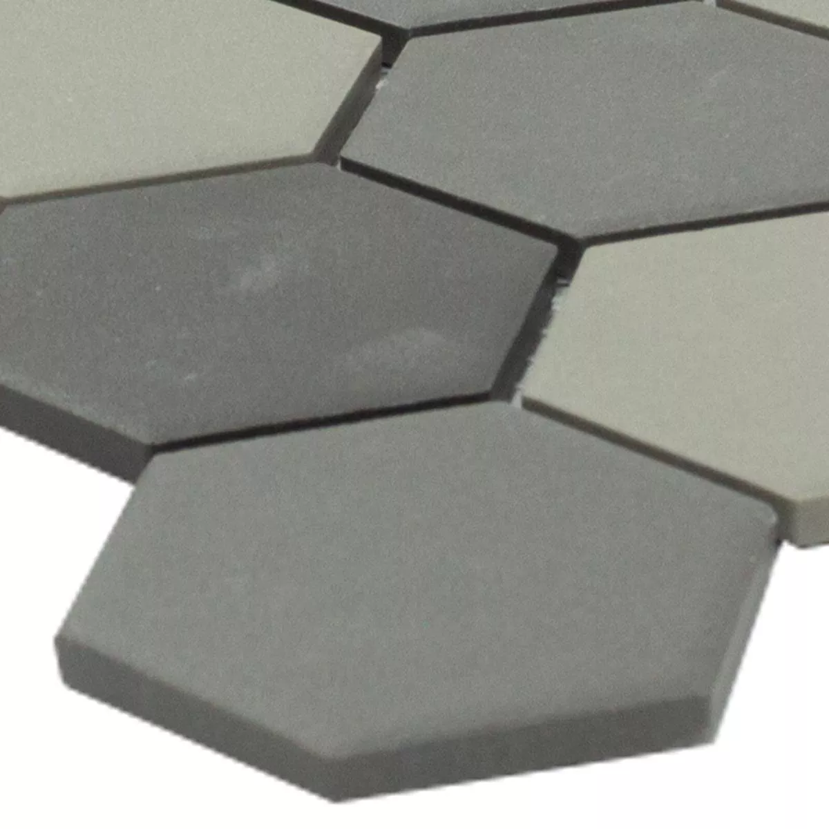 Keramik Mosaik Hexagon Bern Grå Svart Keramik Mosaik Hexagon Bern Grå Svart