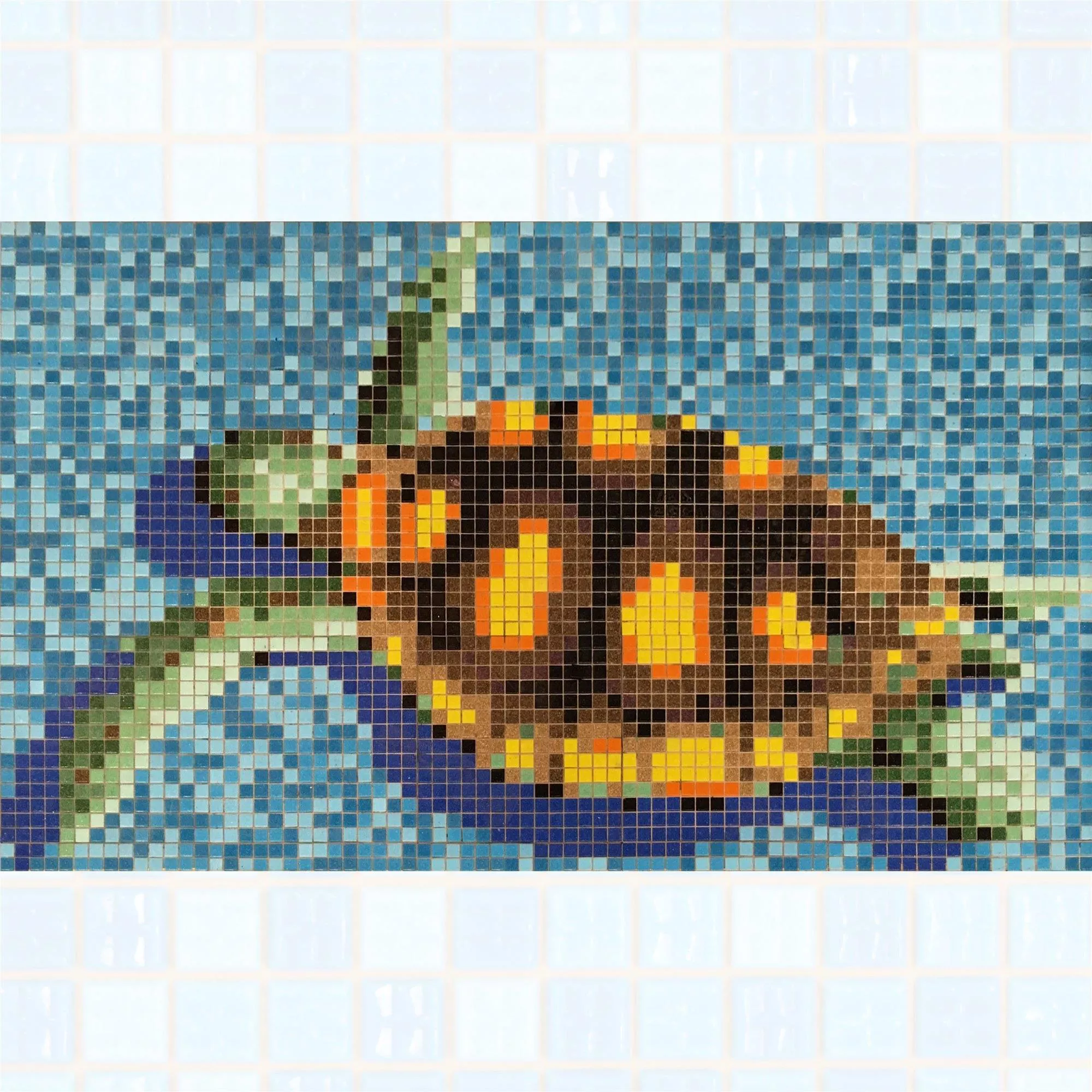 Simbassäng Mosaik Turtle Klistra På Papper