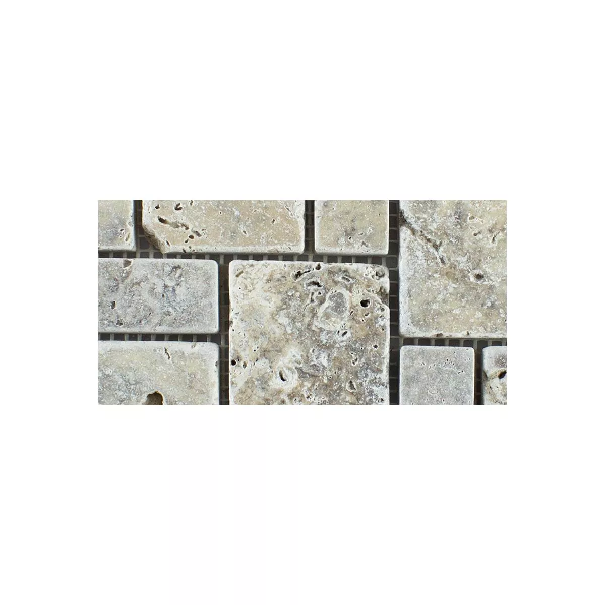 Prov Natursten Travertin Mosaik LaGrange Silver