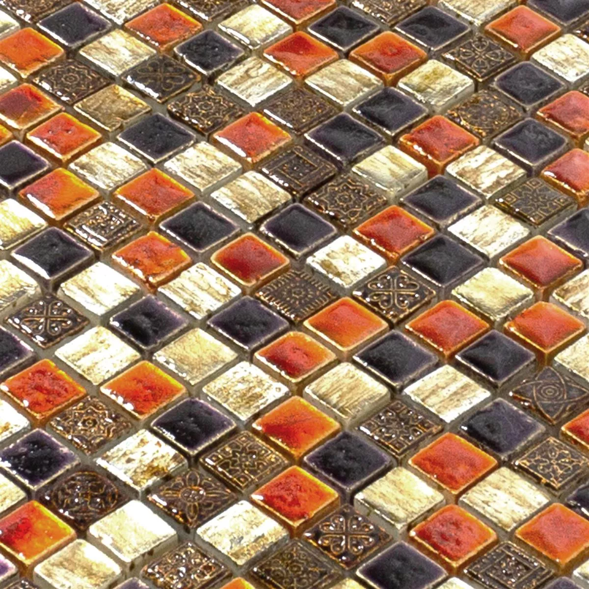 Natursten Mosaik Toskana Röd Koppar Mix