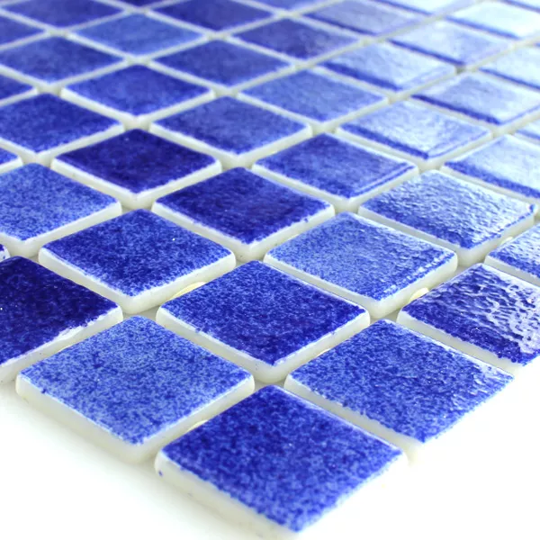 Prov Mosaik Glas Simbassäng  Mörkblå Mix