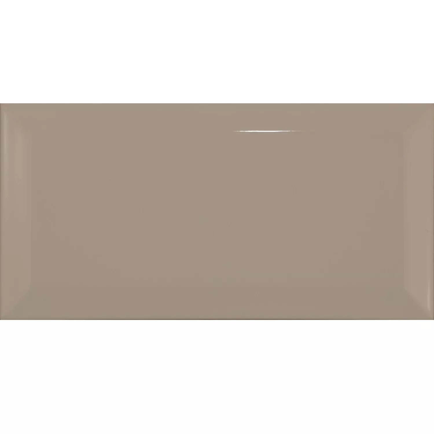 Metro kakel Brun Glänsande 7,5x15 cm Med Fasett Pitcox Mink