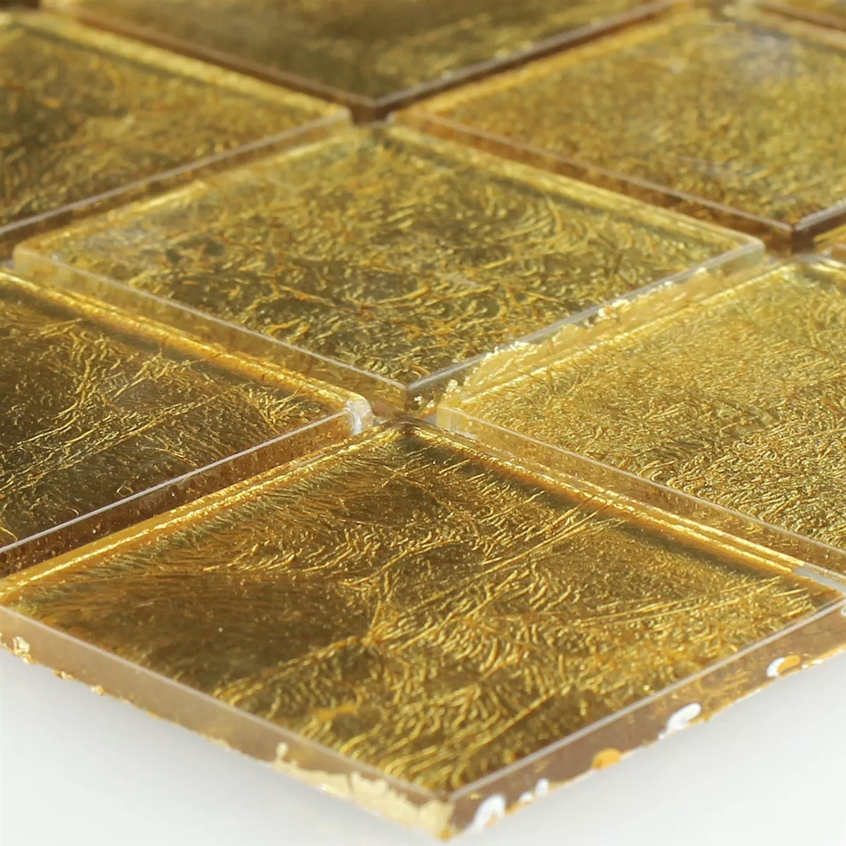 Glasmosaik Plattor Saturn Guld Q48