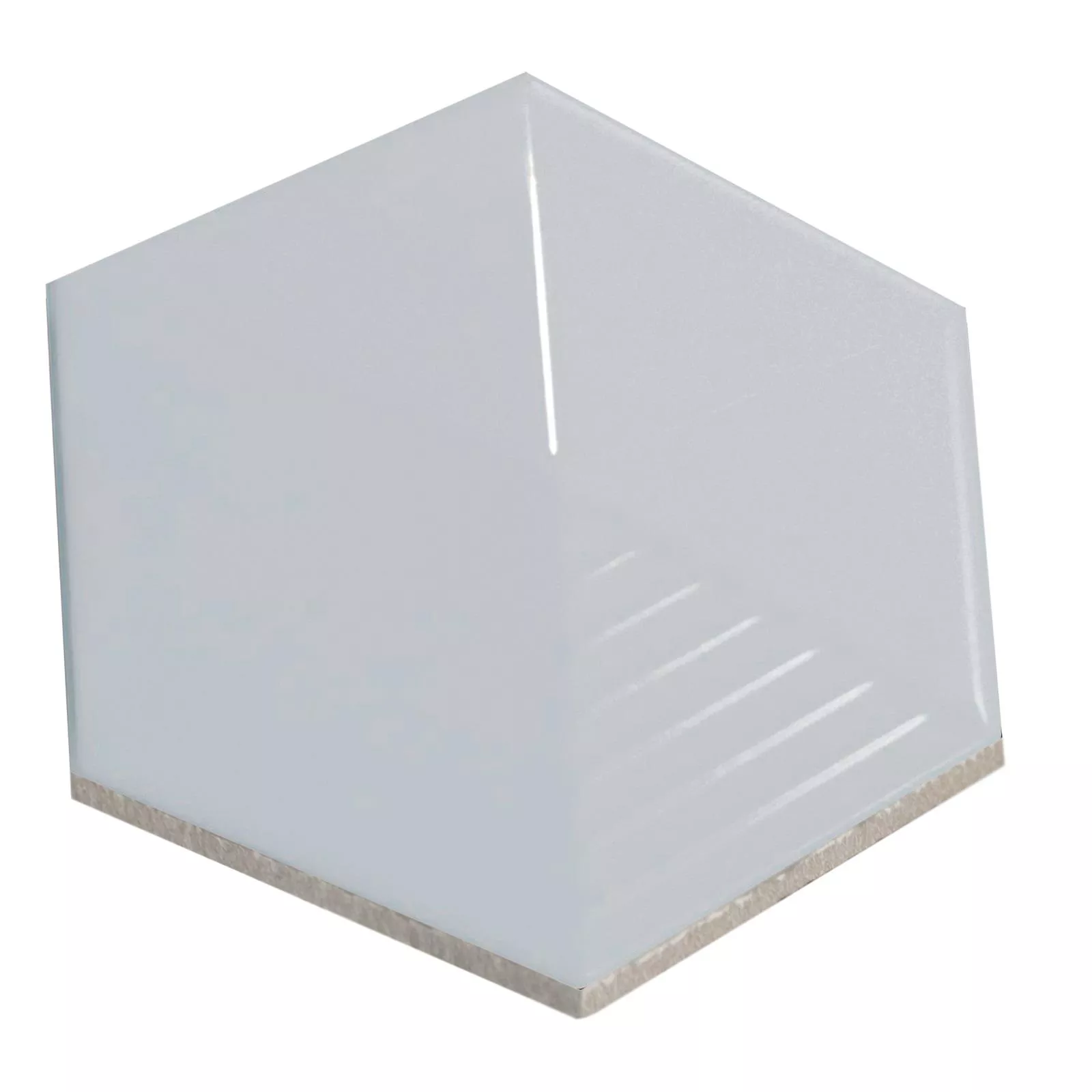 Prov Kakel Rockford 3D Hexagon 12,4x10,7cm Ljusblå