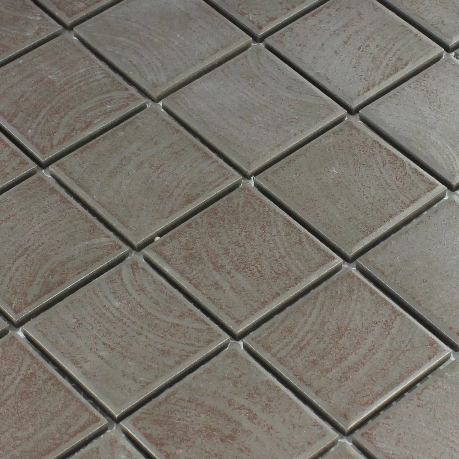 Prov Mosaik Keramik Anti-Slip Brun Strukturerad