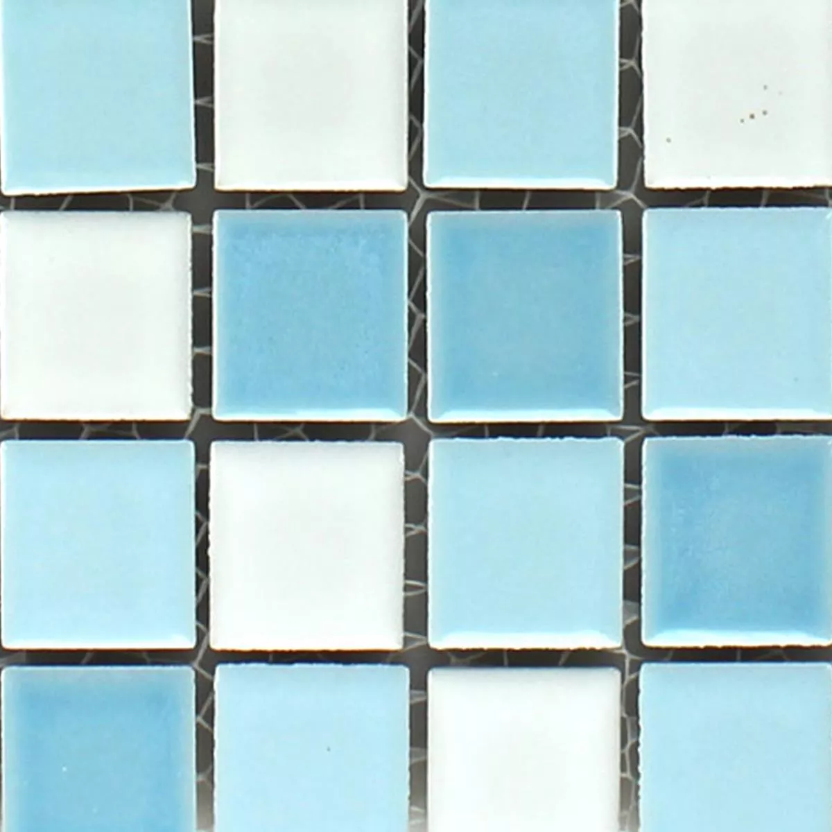 Prov Mosaik Keramik Blå Vit 