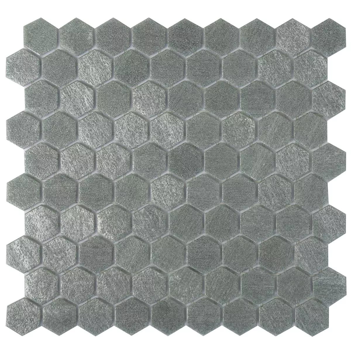 Glasmosaik Plattor Trend-Vi Hexagon 2102 Ljusgrå