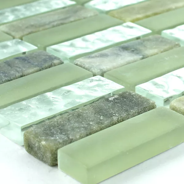 Prov Mosaik Glas Marmor  Grön Mix Sticks