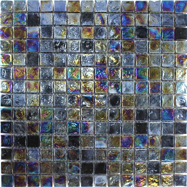 Mosaik Glas Effekt Petrol Black