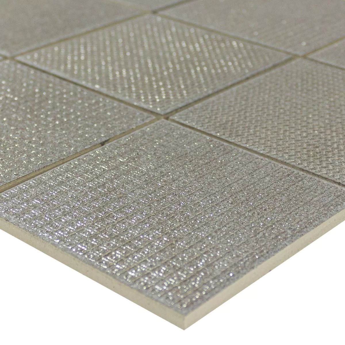 Areora Keramikmosaik Metallic Grå
