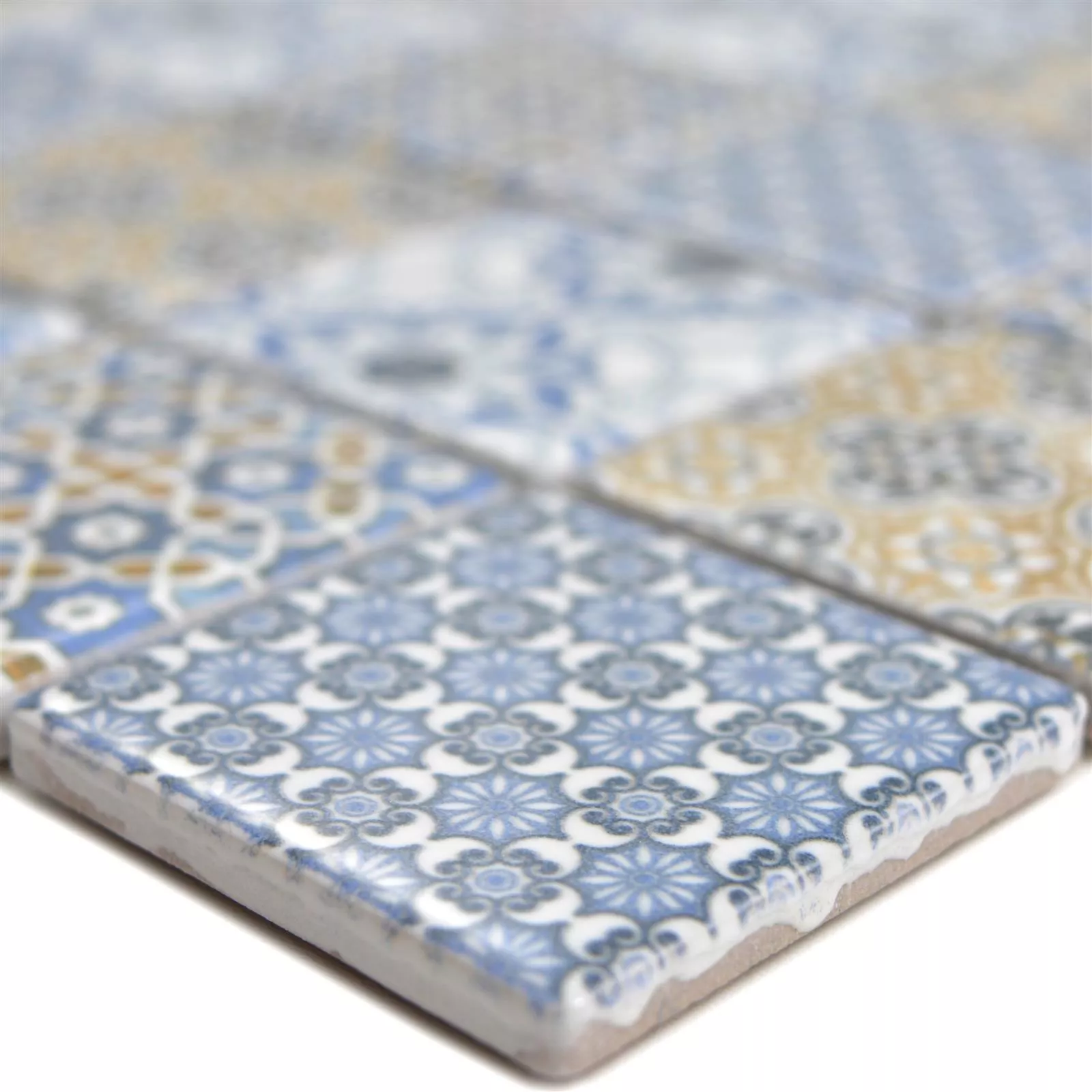 Keramik Mosaik Daymion Retro Optik Fyrkant 47 Blå Brun Keramik Mosaik Daymion Retro Optik Fyrkant 47 Blå Brun