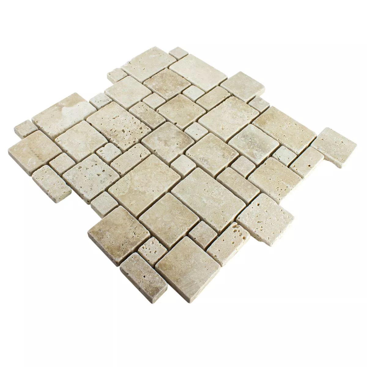 Natursten Travertin Mosaik LaGrange Beige