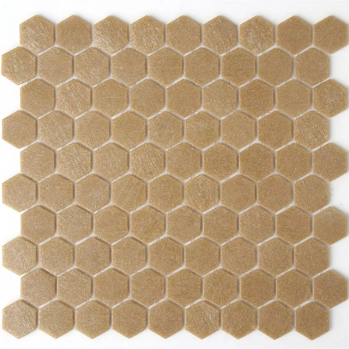 Glasmosaik Plattor Trend-Vi Hexagon 182 Ljusbrun